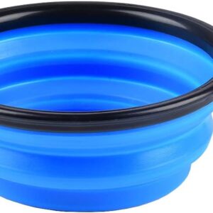 ZUOFENG Collapsible Travel Silicone Dog Cat Bowl Portable Pet Food Water Bowl, Feeding trough Portable Drinking Water Drinker with Water Hook, Easy to Carry, Save Space.（1 pcs）