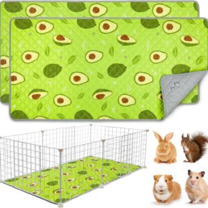 2 Pack Guinea Pig Bedding, Washable Guinea Pig Cage Liner Reusable Guinea Pig Mat Waterproof Guinea Pig Bedding for Cage, Super Absorbant Guinea Pig Pee Pads for Small Animals Hamster Rabbit Squirrel