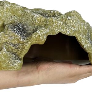 Hamiledyi Reptile Hides Large Simulation Rock Reptile Cave Hideouts Terrarium Habitat Décor Bearded Dragon Hideout for Snake Geckos Lizards Turtle Frogs Amphibians (L)